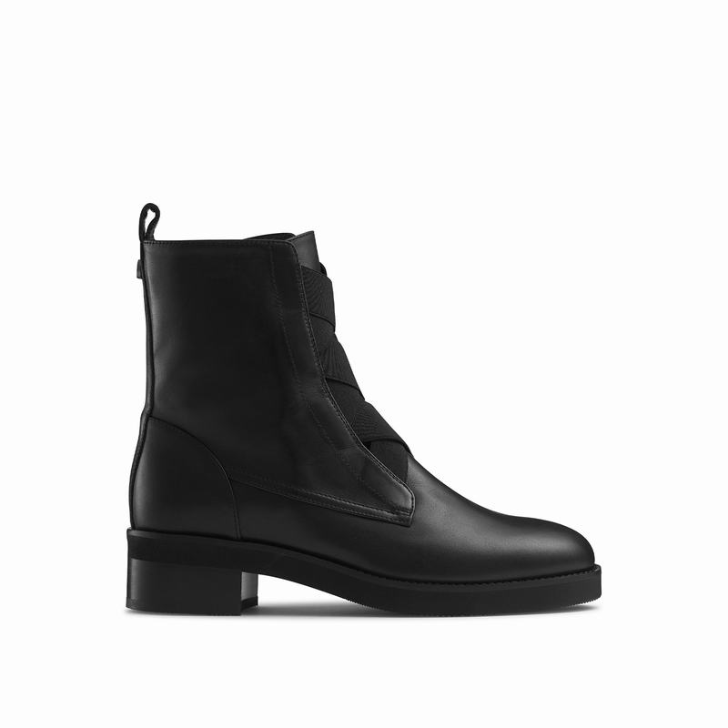 Russell & Bromley Anatomy Elastic Front Boots Women's Black [NVA936TZ]